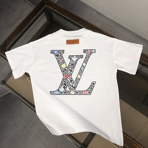 ルイヴィトン コットン ラウンドネックの半袖Tシャツ
