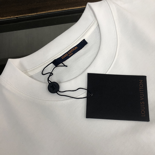 ルイヴィトン コットン ラウンドネックの半袖Tシャツ