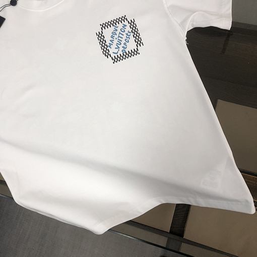 ルイヴィトン コットン ラウンドネックの半袖Tシャツ