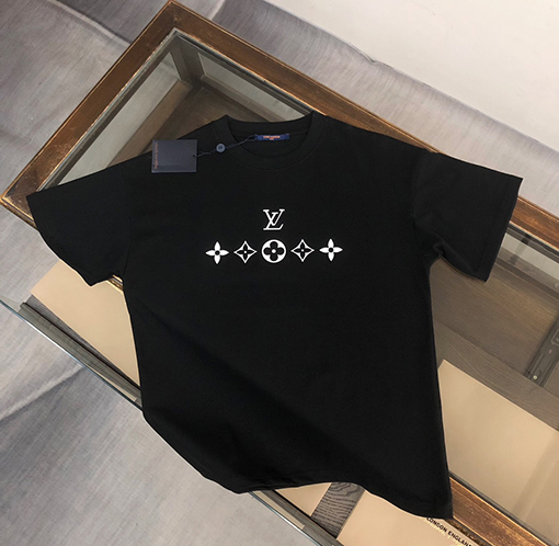 ルイヴィトン コットン ソフトクルーネック半袖Tシャツ