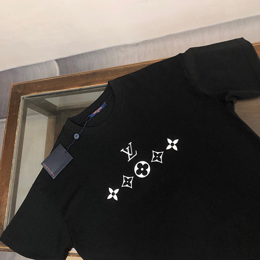 ルイヴィトン コットン ソフトクルーネック半袖Tシャツ