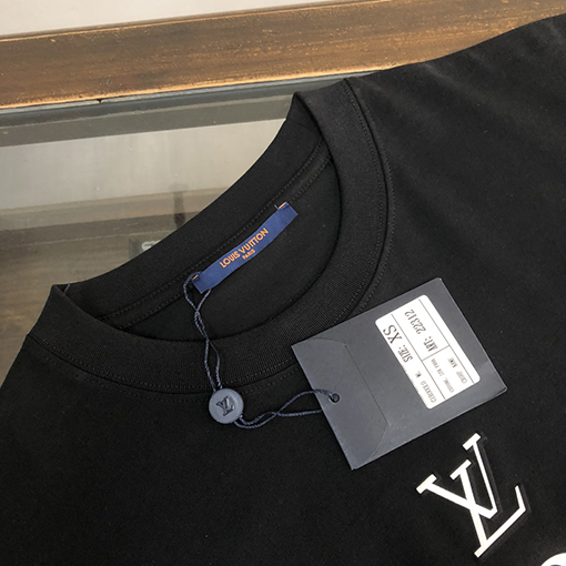 ルイヴィトン コットン ソフトクルーネック半袖Tシャツ