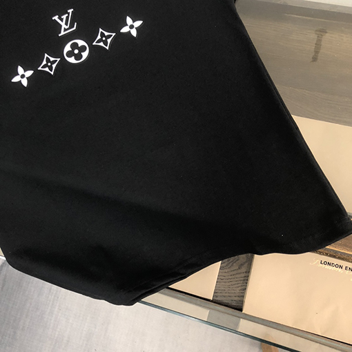 ルイヴィトン コットン ソフトクルーネック半袖Tシャツ