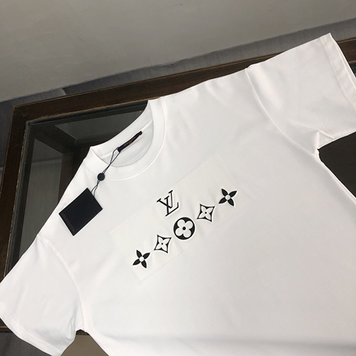 ルイヴィトン コットン ソフトクルーネック半袖Tシャツ