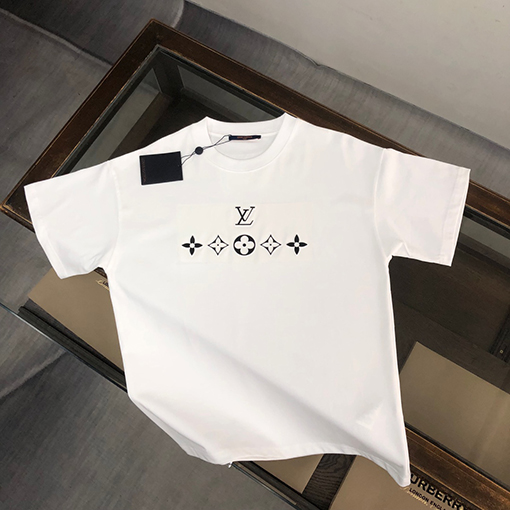 ルイヴィトン コットン ソフトクルーネック半袖Tシャツ