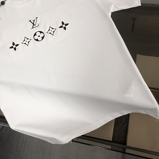 ルイヴィトン コットン ソフトクルーネック半袖Tシャツ