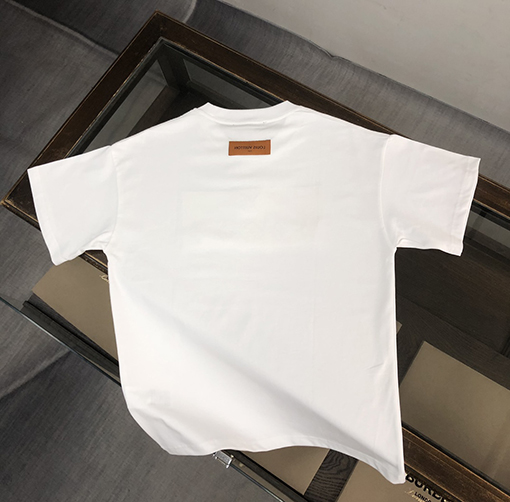 ルイヴィトン コットン ソフトクルーネック半袖Tシャツ