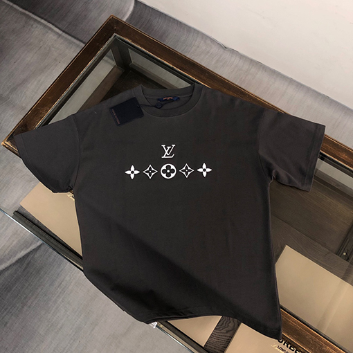 ルイヴィトン コットン ソフトクルーネック半袖Tシャツ