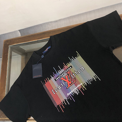 ルイヴィトン コットンクルーネック半袖Tシャツ
