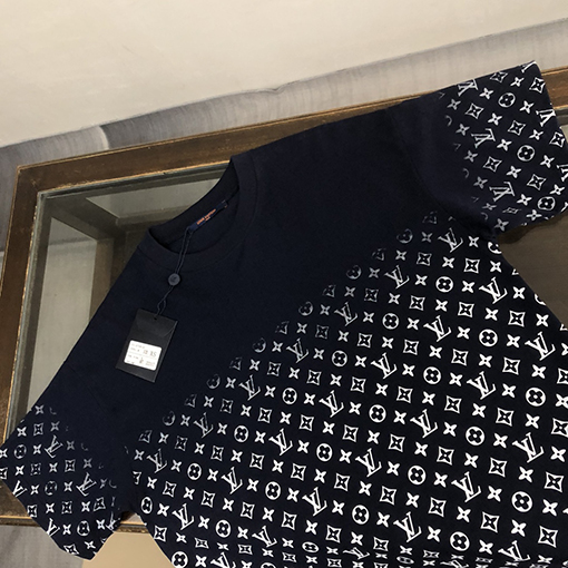 ルイヴィトン 24 ss新しいグラデーションプリント半袖Tシャツ