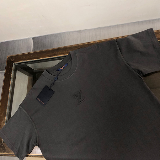 ルイヴィトン コットンハイエンドラウンドネック半袖Tシャツ