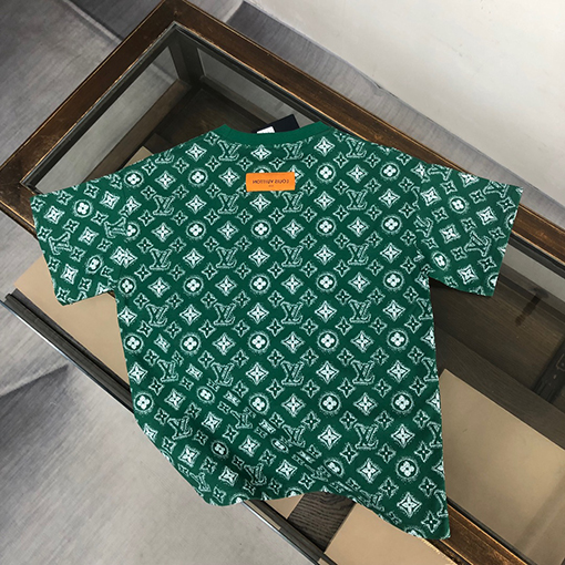ルイヴィトン コットン ラウンドネック半袖Tシャツ