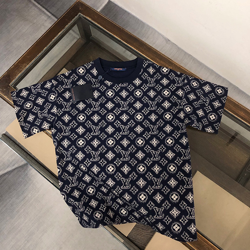ルイヴィトン コットン ラウンドネック半袖Tシャツ