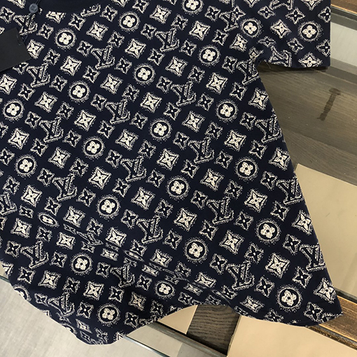 ルイヴィトン コットン ラウンドネック半袖Tシャツ