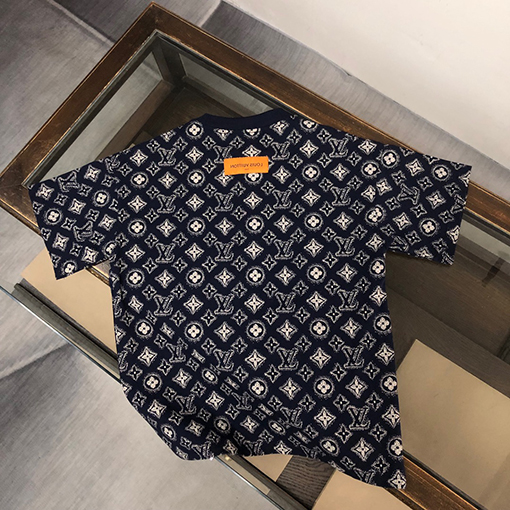 ルイヴィトン コットン ラウンドネック半袖Tシャツ