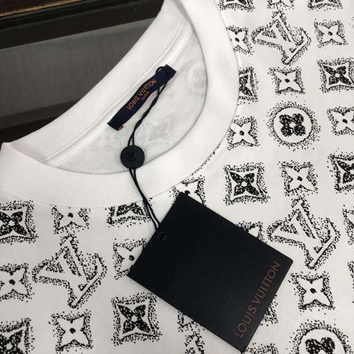 ルイヴィトン コットン ラウンドネック半袖Tシャツ