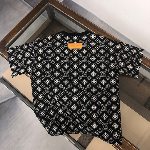 ルイヴィトン   コットン ラウンドネック半袖Tシャツ