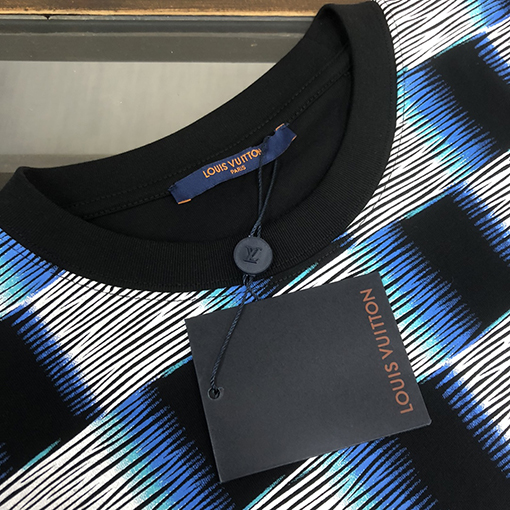 ルイヴィトン カスタムコットン生地クルーネック半袖Tシャツ