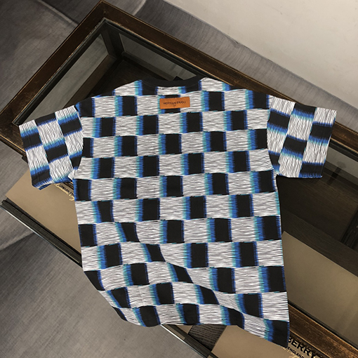 ルイヴィトン カスタムコットン生地クルーネック半袖Tシャツ