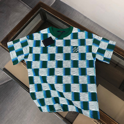 ルイヴィトン カスタムコットン生地クルーネック半袖Tシャツ