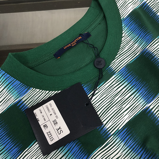 ルイヴィトン カスタムコットン生地クルーネック半袖Tシャツ