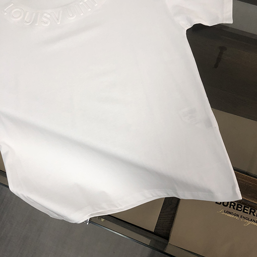 ルイヴィトン 新しいカップルコットンラウンドネックTシャツ