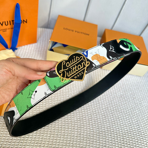 ルイヴィトン カーフスキンハートバックルベルト