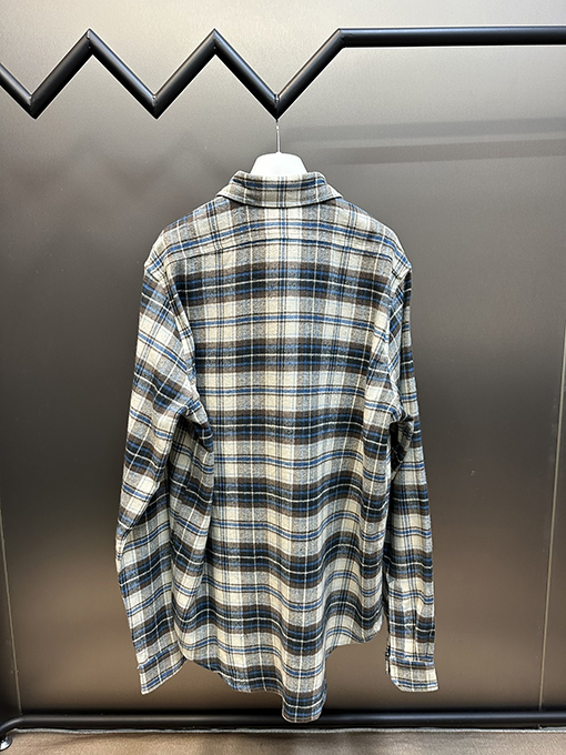セリーヌ コットンのカラーウィーブチェック柄シャツ