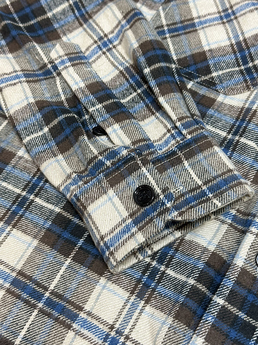 セリーヌ コットンのカラーウィーブチェック柄シャツ