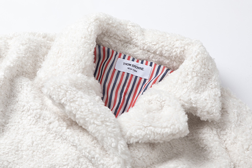 トムブラウンコピー ファーラップ柔らかい暖かいルーズフィットコート