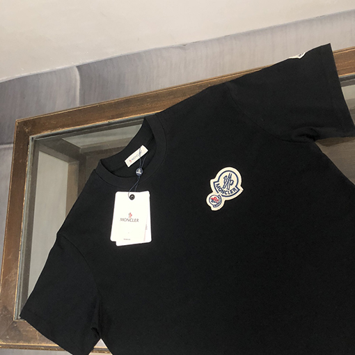 モンクレール ダブルロゴデザインカップル半袖Tシャツ