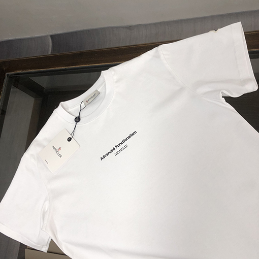 モンクレール ファッションのアルファベットプリント半袖クルーネックTシャツ