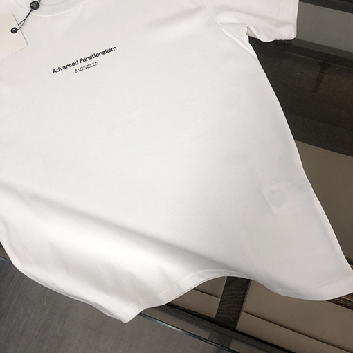 モンクレール ファッションのアルファベットプリント半袖クルーネックTシャツ