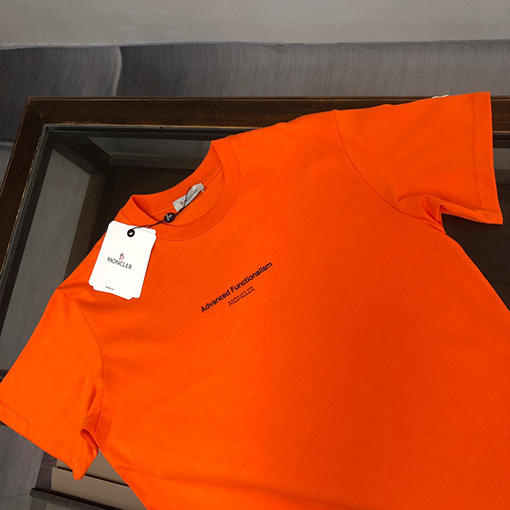 モンクレール ファッションのアルファベットプリント半袖クルーネックTシャツ
