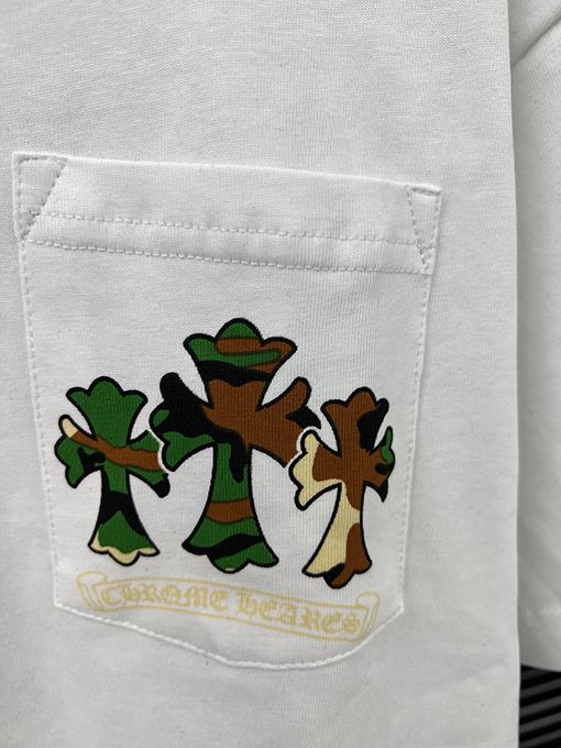 クロムハーツ カモフラージュプリントカジュアル半袖Tシャツ