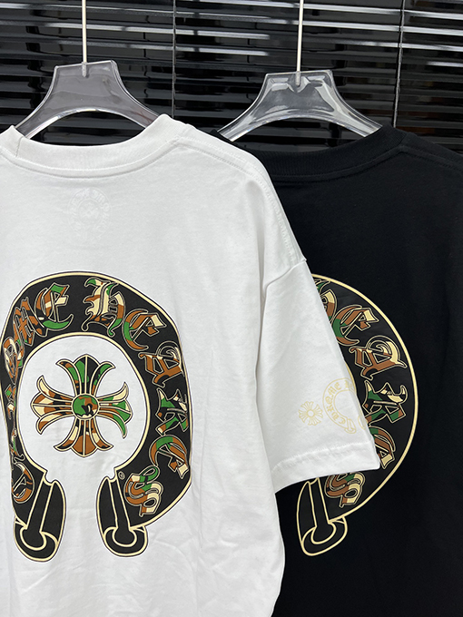 クロムハーツ カモフラージュプリントカジュアル半袖Tシャツ