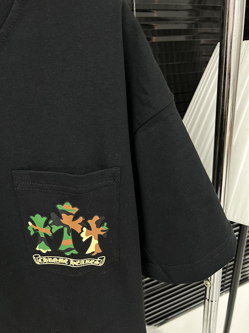 クロムハーツ カモフラージュプリントカジュアル半袖Tシャツ