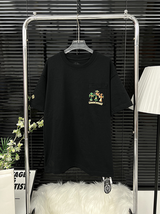クロムハーツ カモフラージュプリントカジュアル半袖Tシャツ