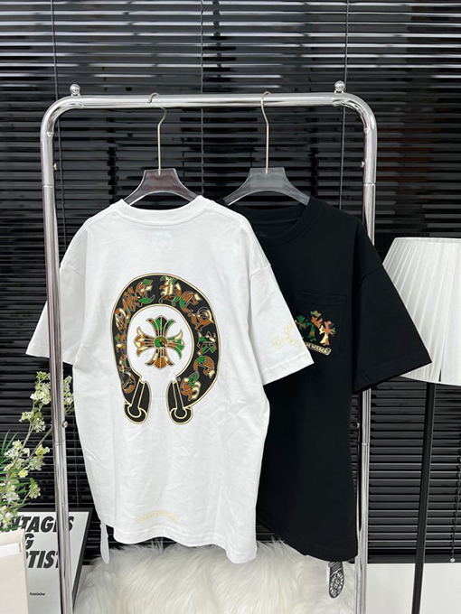 クロムハーツ カモフラージュプリントカジュアル半袖Tシャツ