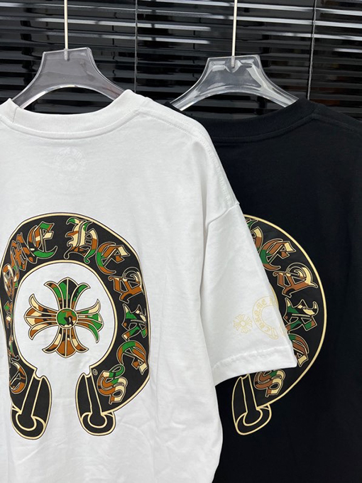クロムハーツ  カモフラージュプリントカジュアル半袖Tシャツ