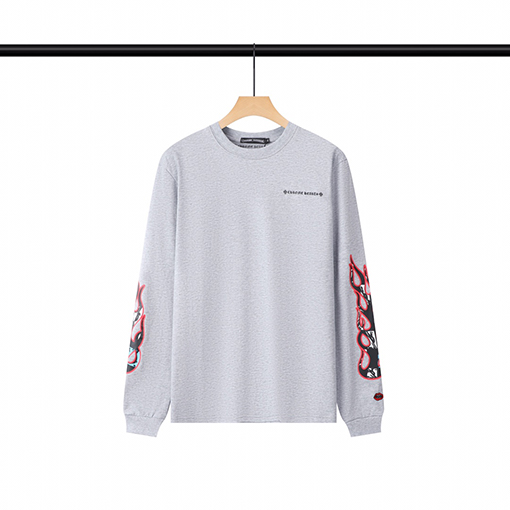 クロムハーツ Matty Boy Brainグレー長袖Tシャツ