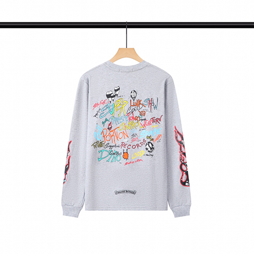 クロムハーツ Matty Boy Brainグレー長袖Tシャツ
