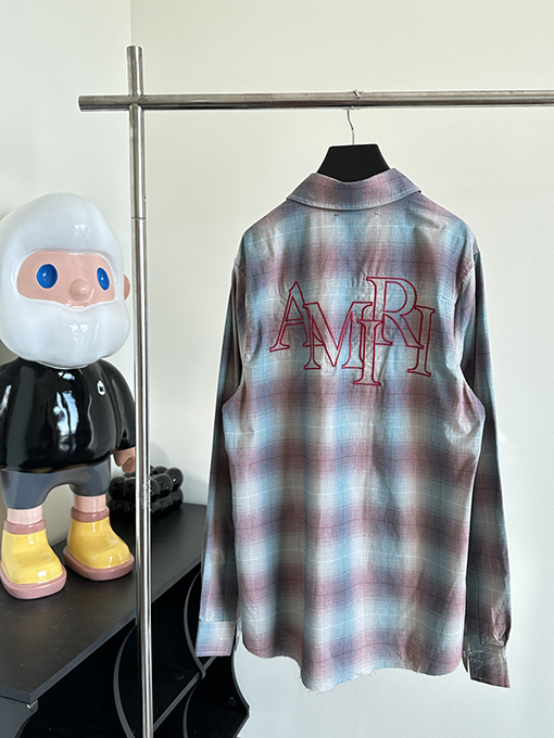 アミリ 秋冬の新しいニット長袖襟シャツ