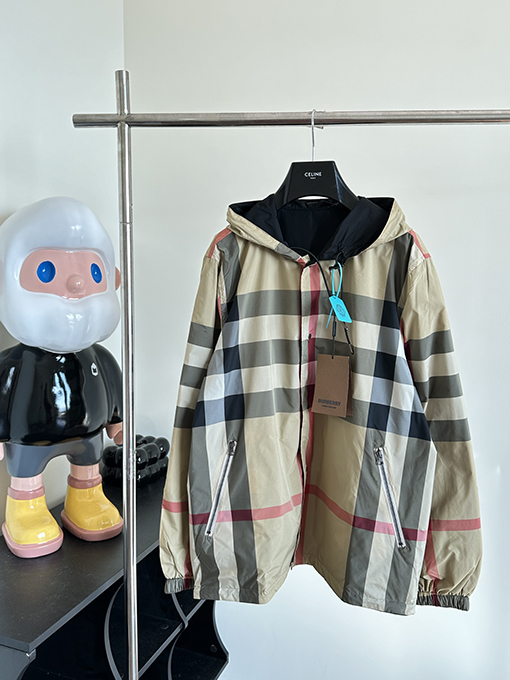 バーバリー ヴィンテージチェック柄リサイクルポリエステルジャケットジャケット