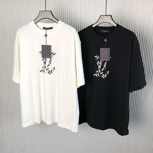 ルイヴィトン 前後プリントロゴ スタッフユニフォーム 半袖Tシャツ