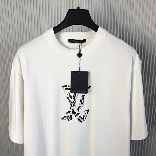 ルイヴィトン 前後プリントロゴ スタッフユニフォーム 半袖Tシャツ