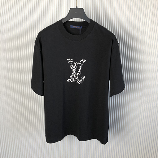 ルイヴィトン 前後プリントロゴ スタッフユニフォーム 半袖Tシャツ