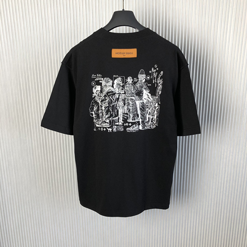 ルイヴィトン 前後プリントロゴ スタッフユニフォーム 半袖Tシャツ
