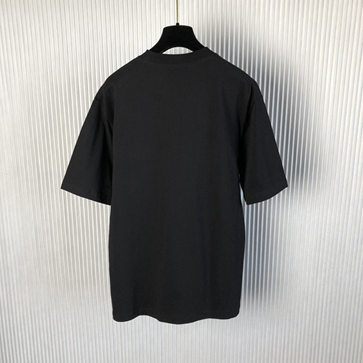 グッチ 新しい胸の刺繍文字ロゴ半袖Tシャツ