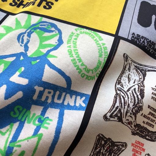 ルイヴィトン 新作チェック柄ロゴプリントコットン半袖Tシャツ